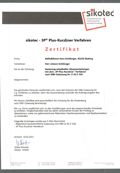 Kurzliner-Zertifikat